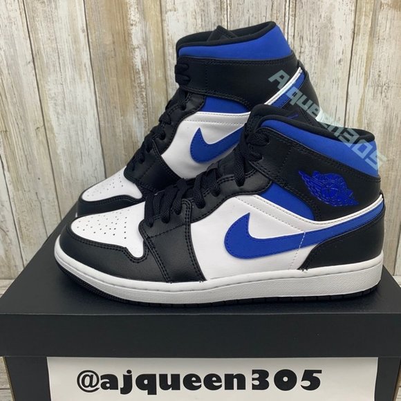 Jordan Other - Air Jordan 1 Mid White Black Laser Blue